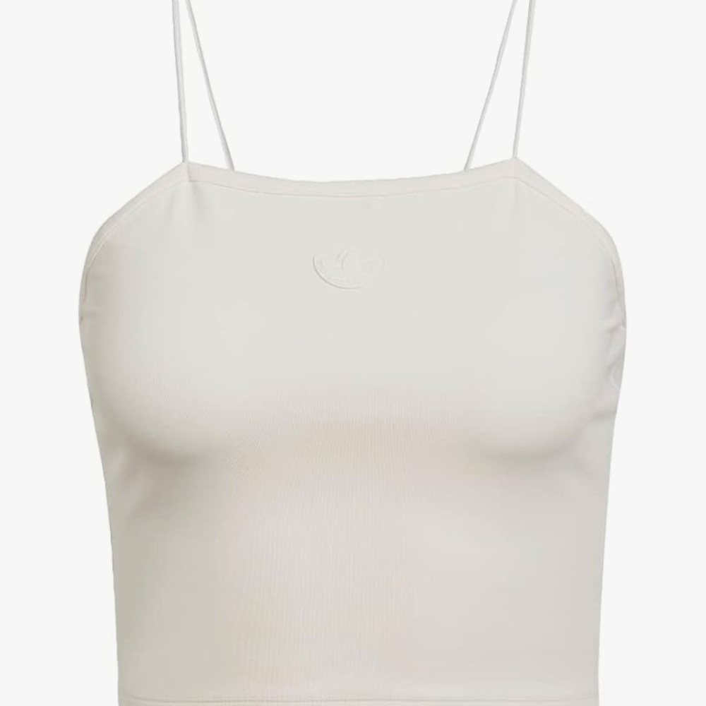Adidas Cream Fitted Crop Camisole
